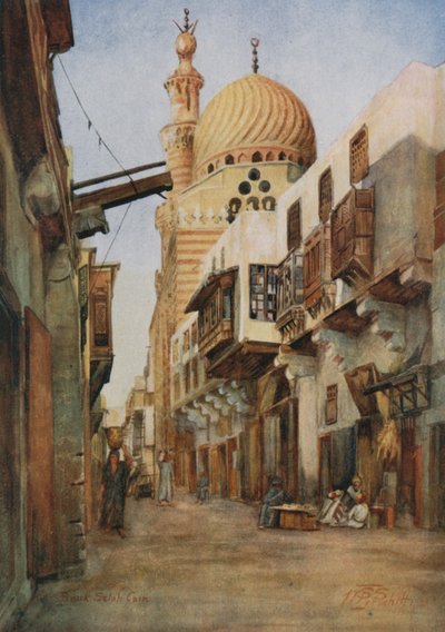 Souk Selal, De Wapenbazaar, Caïro door Walter Spencer Stanhope Tyrwhitt